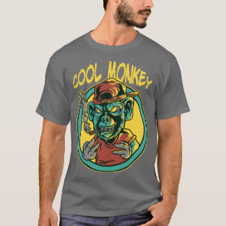 T-shirt Illustration de singe cool