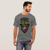 T-shirt Illustration de singe Steampunk (Devant entier)