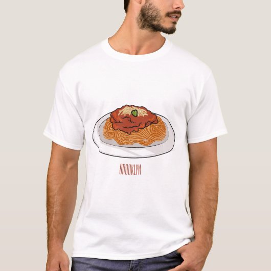 T-shirt Illustration de Spaghetti (Devant)