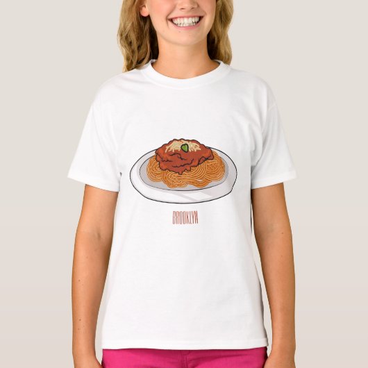 T-shirt Illustration de Spaghetti (Devant)