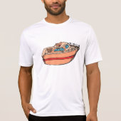 T-shirt Illustration de Speedboat amusant Nautical Boat De (Devant)