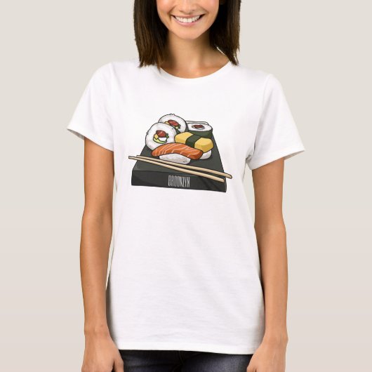 T-shirt Illustration de sushi (Devant)