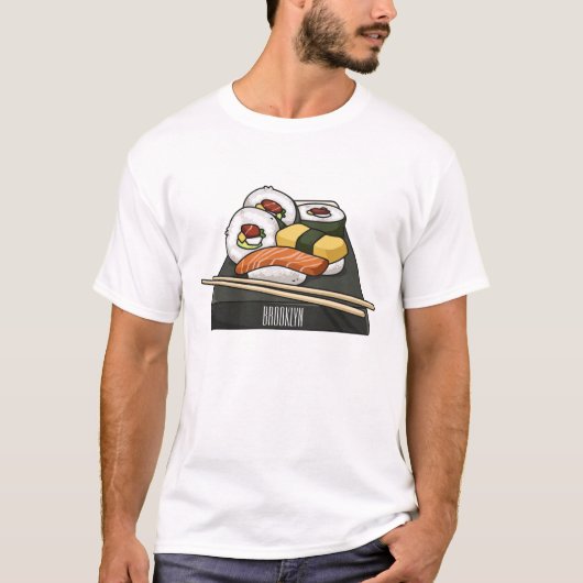 T-shirt Illustration de sushi (Devant)