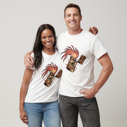 T-shirt Illustration de tatouage de style ancien plus lége (Unisexe)