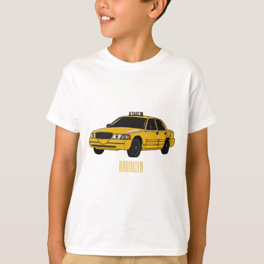 T-shirt Illustration de taxi (Devant)