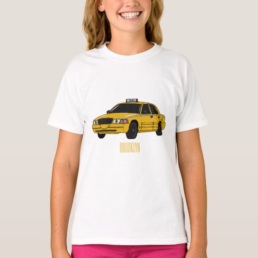 T-shirt Illustration de taxi (Devant)