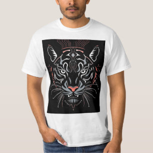 T-shirt Illustration de tête de tigre