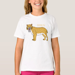 T-shirt Illustration de tigre à dents de sabre