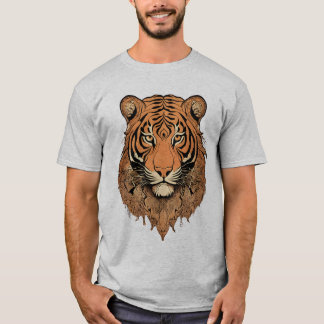 T-shirt Illustration de tigre stylisée Tee