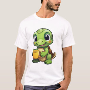 T-shirt Illustration de tortue de dessin animé Copie Copie