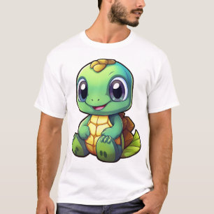 T-shirt Illustration de tortue de dessin animé Copie Copie