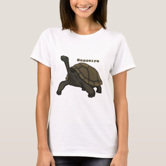 T-shirt Illustration de tortue terrestre des Galapagos (Devant)