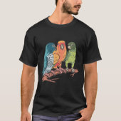 T-shirt Illustration de trois perroquets (Devant)