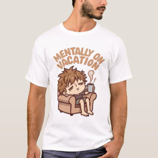 T-shirt Illustration de vacances mentales