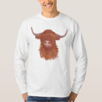 Illustration de vache Fluffy Highland
