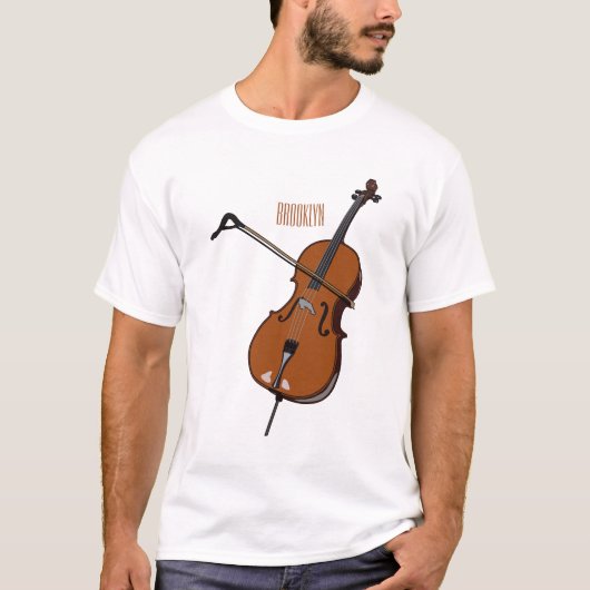 T-shirt Illustration de violoncelle (Devant)