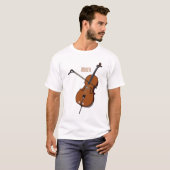 T-shirt Illustration de violoncelle (Devant entier)