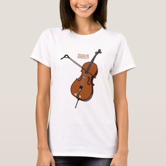 T-shirt Illustration de violoncelle (Devant)