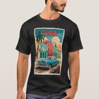 Illustration de voiture classique vintage Cuba Art