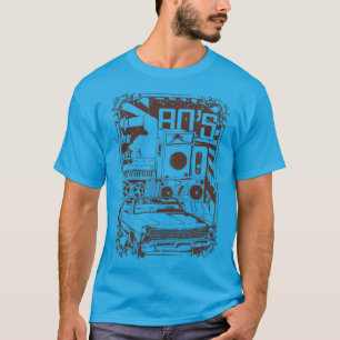 T-shirt illustration de voiture des années 80 Vêtement Hau