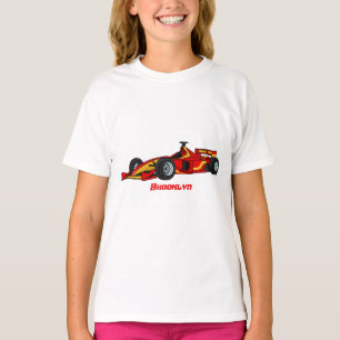 T-shirt Illustration de voitures de course à grande vites