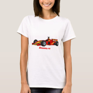 T-shirt Illustration de voitures de course à grande vitess