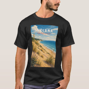T-shirt Illustration de voyage artistique vintage de l'Ind