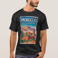 Illustration de voyage artistique vintage du Maroc
