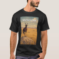 Illustration de voyage au Soudan du Sud Art vintag