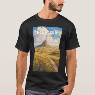 T-shirt Illustration de voyage d'art vintage du Nebraska
