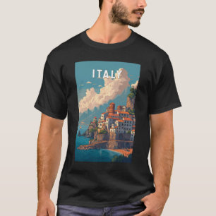 T-shirt Illustration de voyage d'art vintage Italie