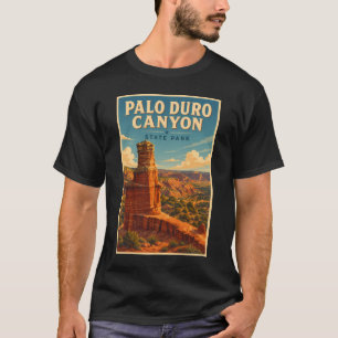 T-shirt Illustration de voyage du canyon de Palo Duro au T