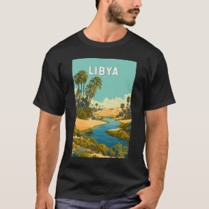 T-shirt Illustration de voyage vintage Libye