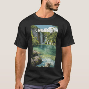 T-shirt Illustration de voyage vintage sur la Croatie