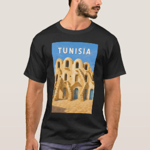 T-shirt Illustration de voyage vintage sur la Tunisie