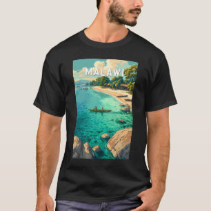T-shirt Illustration de voyage vintage sur le Malawi
