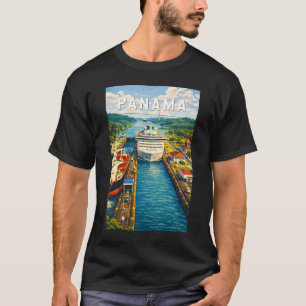 T-shirt Illustration de voyage vintage sur Panama