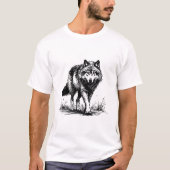 T-shirt Illustration de Walking Wolf Ink (Devant)