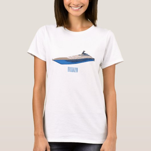 T-shirt Illustration de yacht (Devant)