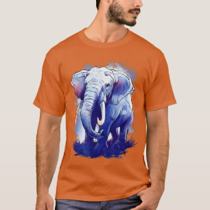 T-shirt Illustration d'éléphant Amour animal d'éléphant af