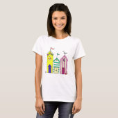 T-shirt Illustration des Beach Huts 1 (Devant entier)