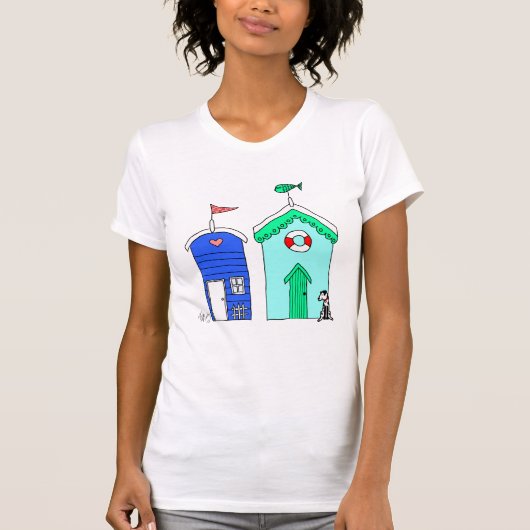 T-shirt Illustration des Beach Huts 2 (Devant)