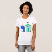 T-shirt Illustration des Beach Huts 2 (Devant entier)