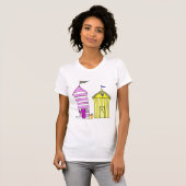 T-shirt Illustration des Beach Huts 3 (Devant entier)
