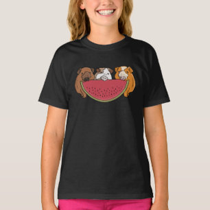 T-shirt Illustration des Cochons de Guinée et de la pastèq