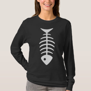 T-shirt Illustration des fossiles d'os de poisson