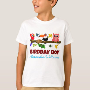 T-shirt Illustration des oiseaux de la jungle mignonne Ann