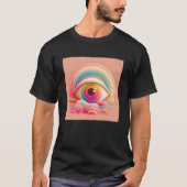 T-shirt Illustration des yeux arc-en-ciel mignons Larmes c (Devant)