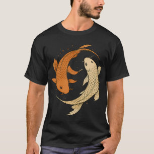 T-shirt Illustration d'harmonie de poissons Koi Yin Yang