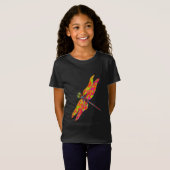 T-Shirt Illustration d'insecte néon de libellule (Devant entier)
